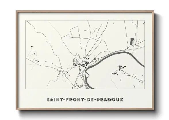 Une affiche de carte sur Saint-Front-de-Pradoux