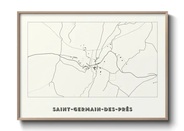 Une affiche de carte sur Saint-Germain-des-Prés