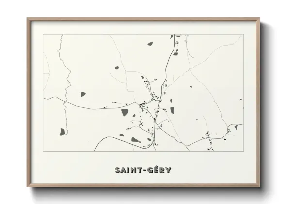 Une affiche de carte sur Saint-Géry