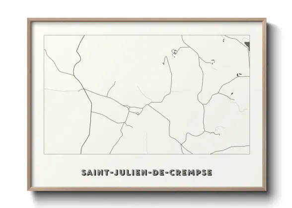 Une affiche de carte sur Saint-Julien-de-Crempse