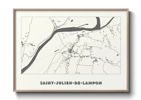 Une affiche de carte sur Saint-Julien-de-Lampon