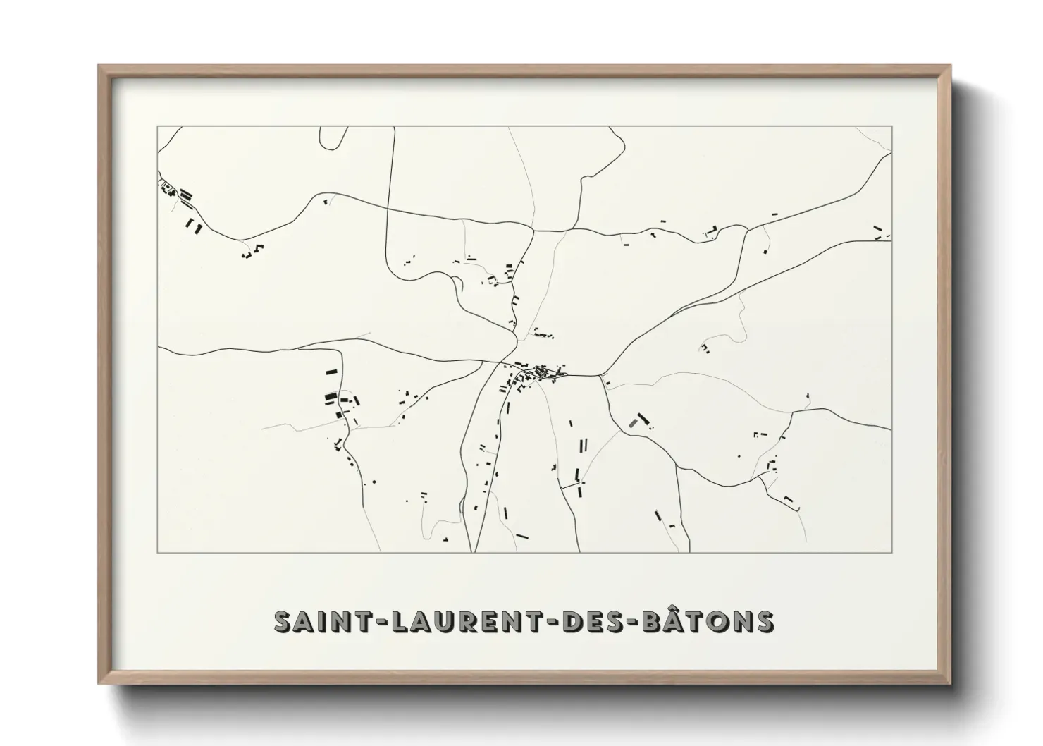Un poster carteSaint-Laurent-des-Bâtons