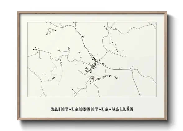 Une affiche de carte sur Saint-Laurent-la-Vallée