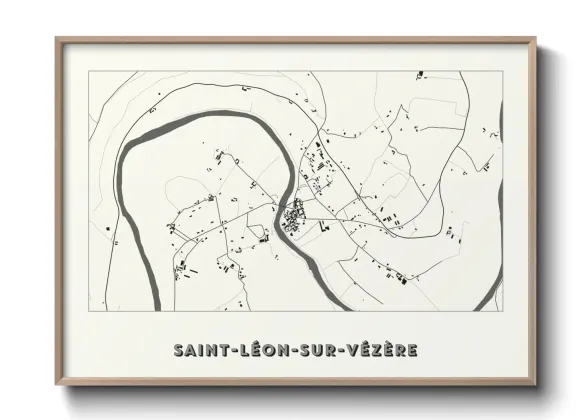 Une affiche de carte sur Saint-Léon-sur-Vézère