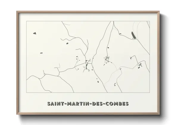 Une affiche de carte sur Saint-Martin-des-Combes