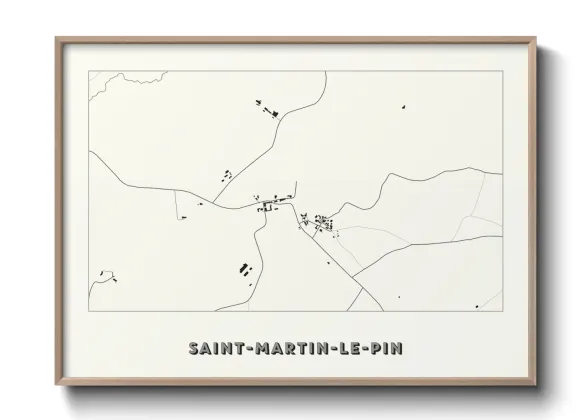Une affiche de carte sur Saint-Martin-le-Pin
