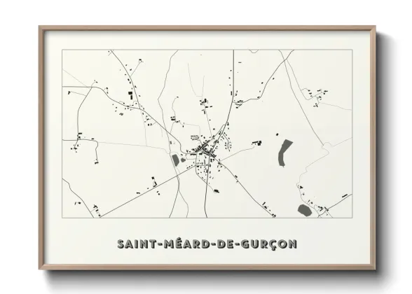 Une affiche de carte sur Saint-Méard-de-Gurçon