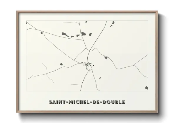 Une affiche de carte sur Saint-Michel-de-Double