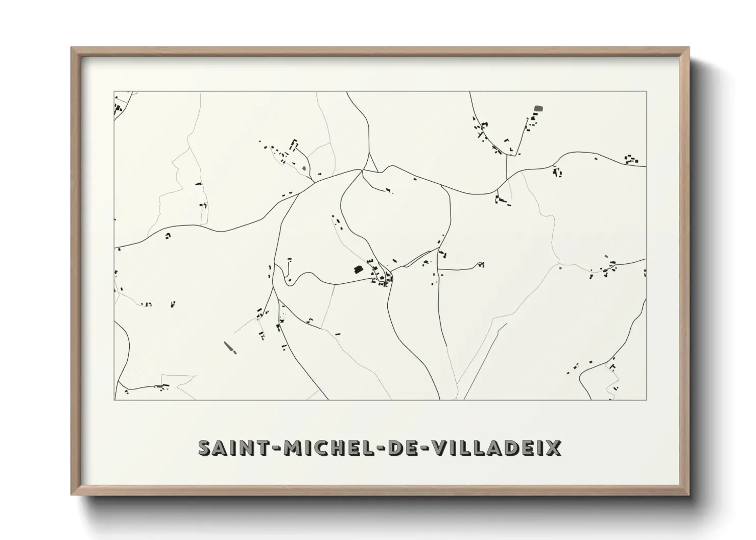 Un poster carteSaint-Michel-de-Villadeix