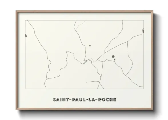 Une affiche de carte sur Saint-Paul-la-Roche