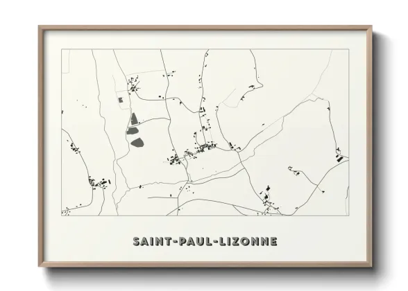Une affiche de carte sur Saint-Paul-Lizonne