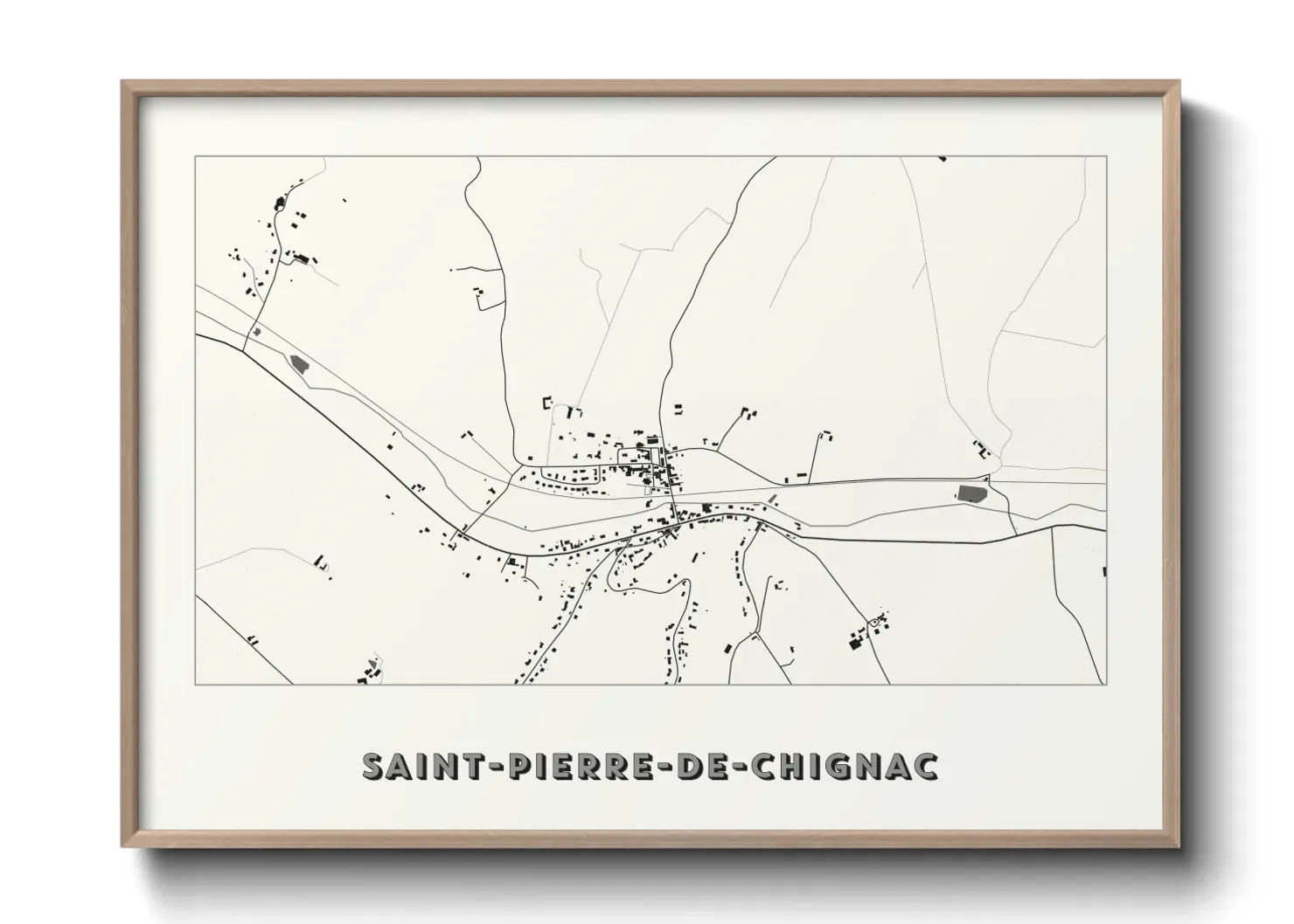 Un poster carteSaint-Pierre-de-Chignac