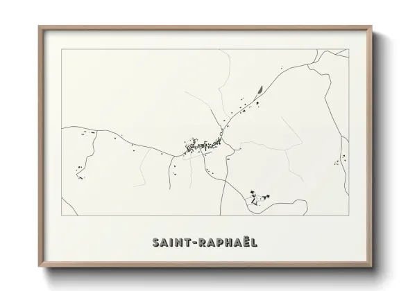 Une affiche de carte sur Saint-Raphaël