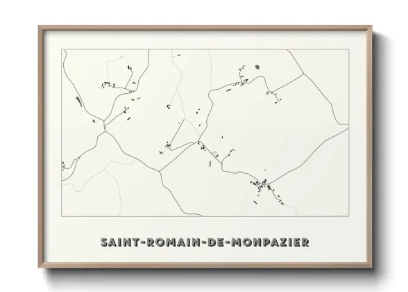 Une affiche de carte sur Saint-Romain-de-Monpazier