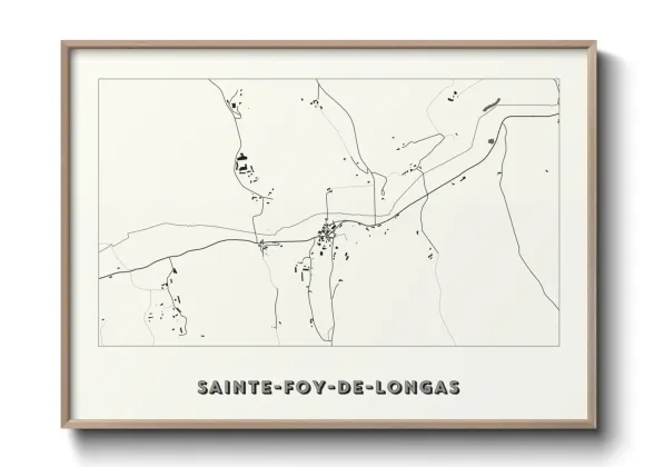 Une affiche de carte sur Sainte-Foy-de-Longas