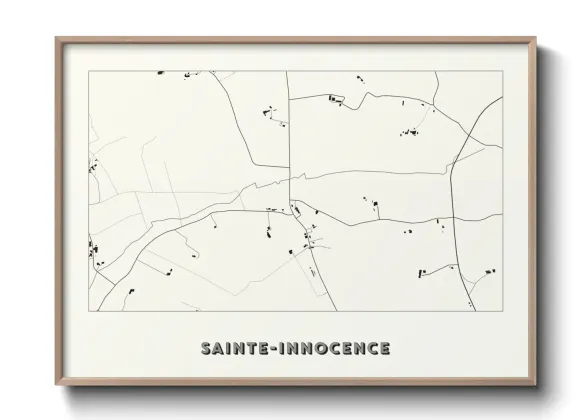 Une affiche de carte sur Sainte-Innocence