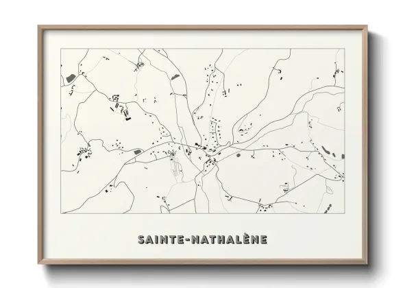 Une affiche de carte sur Sainte-Nathalène