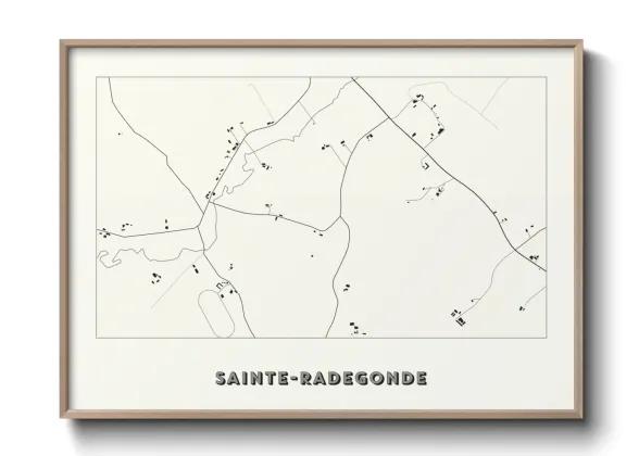 Une affiche de carte sur Sainte-Radegonde