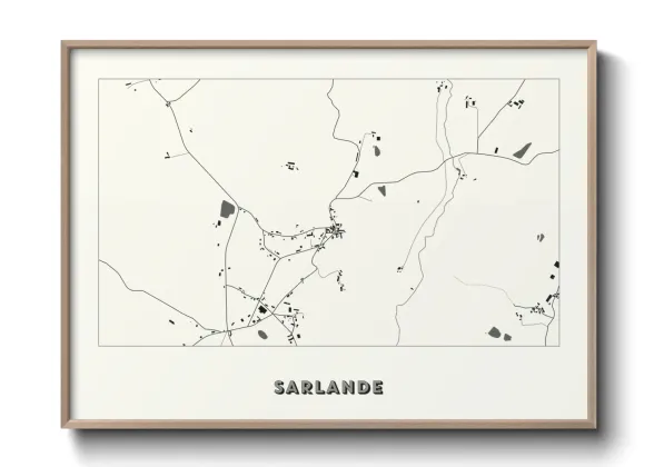 Une affiche de carte sur Sarlande