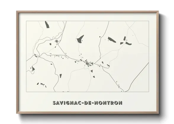 Une affiche de carte sur Savignac-de-Nontron
