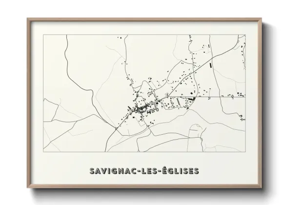 Une affiche de carte sur Savignac-les-Églises