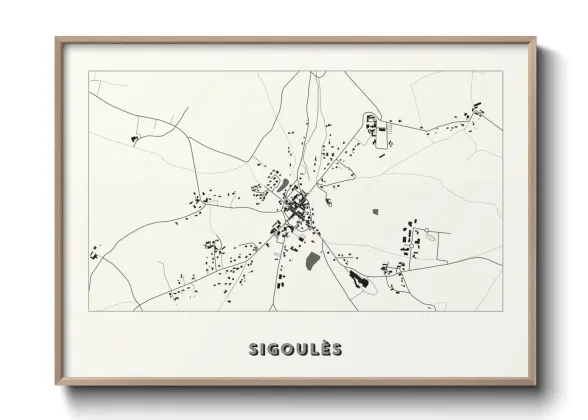 Une affiche de carte sur Sigoulès