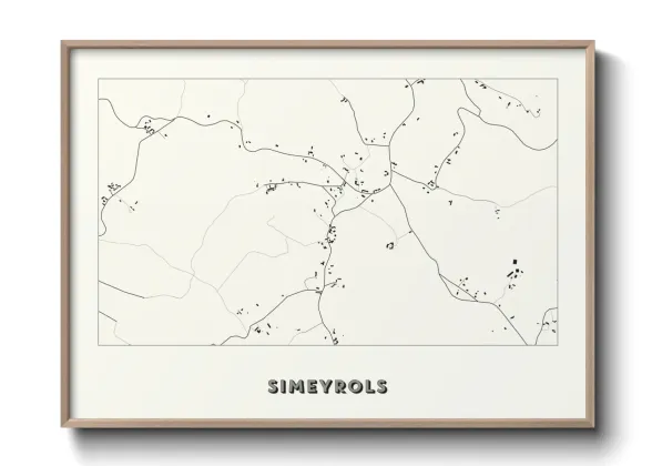 Une affiche de carte sur Simeyrols