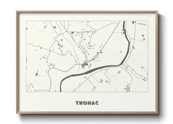 Une affiche de carte sur Thonac