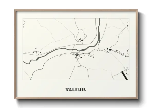 Une affiche de carte sur Valeuil