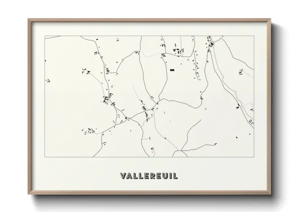 Une affiche de carte sur Vallereuil