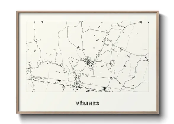 Une affiche de carte sur Vélines