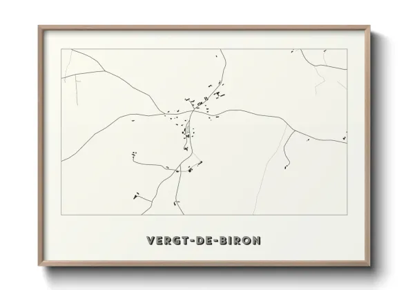 Une affiche de carte sur Vergt-de-Biron