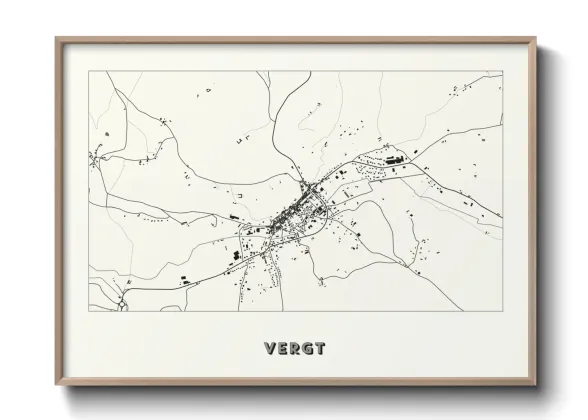 Une affiche de carte sur Vergt