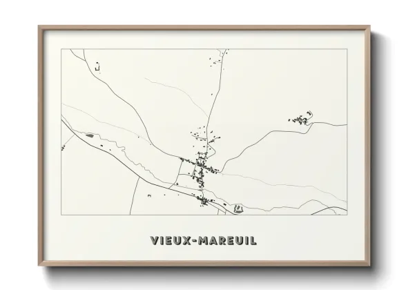 Une affiche de carte sur Vieux-Mareuil