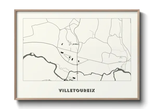 Une affiche de carte sur Villetoureix