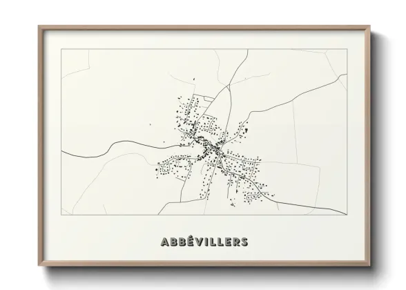 Une affiche de carte sur Abbévillers