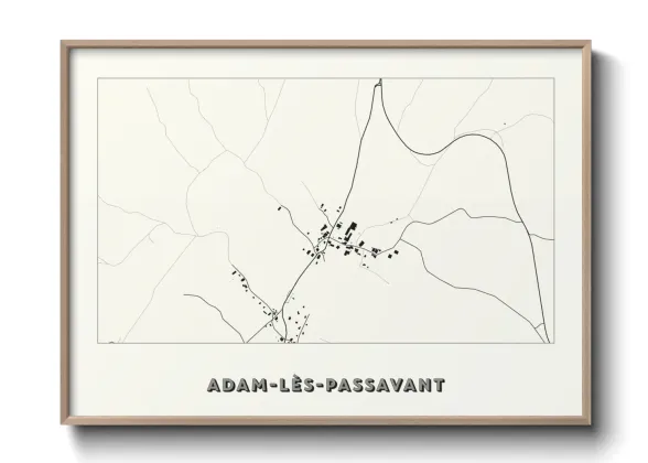Une affiche de carte sur Adam-lès-Passavant