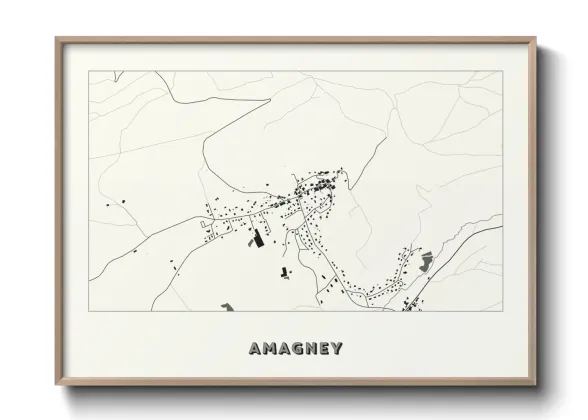 Une affiche de carte sur Amagney