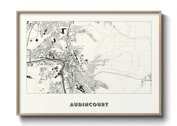Une affiche de carte sur Audincourt