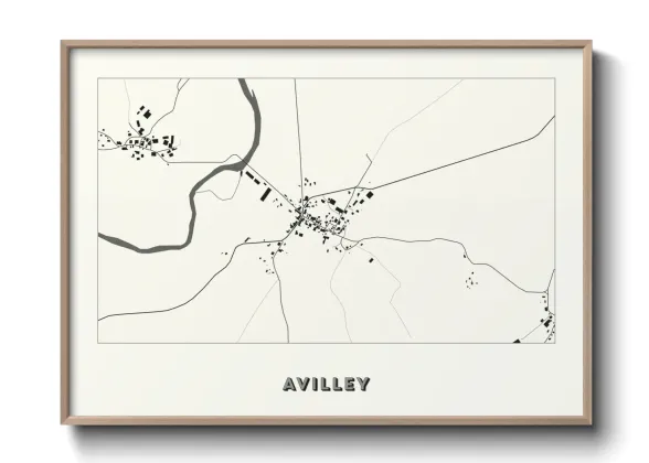 Une affiche de carte sur Avilley