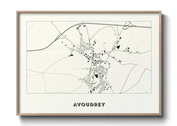 Une affiche de carte sur Avoudrey