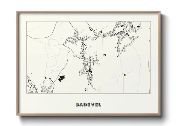 Une affiche de carte sur Badevel