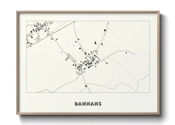 Une affiche de carte sur Bannans