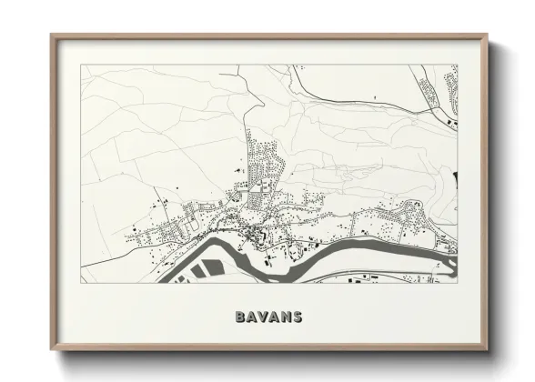 Une affiche de carte sur Bavans