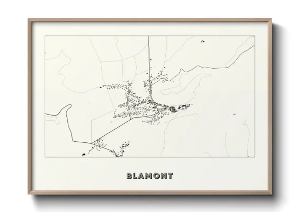 Une affiche de carte sur Blamont