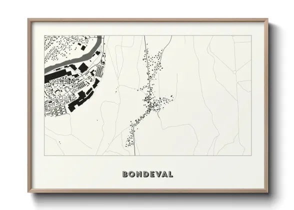 Une affiche de carte sur Bondeval