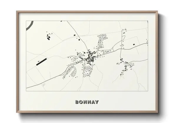 Une affiche de carte sur Bonnay