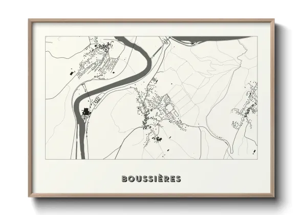 Une affiche de carte sur Boussières