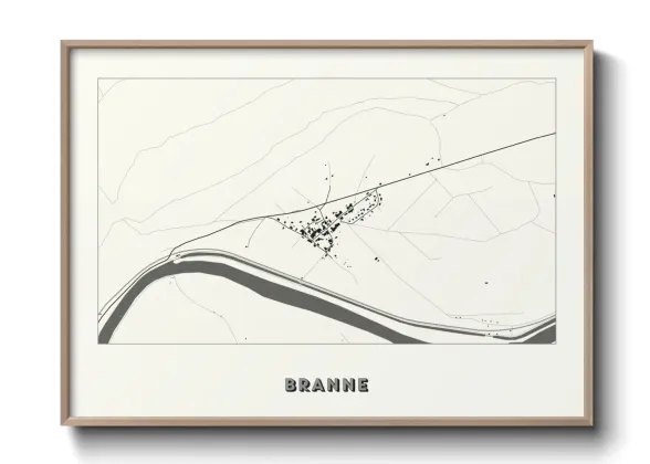 Une affiche de carte sur Branne