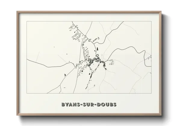 Une affiche de carte sur Byans-sur-Doubs